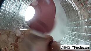 Behind the scenes shower fun with Christy and Dahlia.