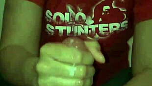 big cock intensely strokes out a huge load of cum in handjob