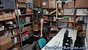 Teenage Shoplifter Rides With Tattoo And Small Tits!