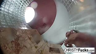 Behind the scenes shower fun with Christy and Dahlia.