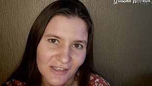 Russian Gf Sucks Dick With Natural Tits! Cum In Mouth Action.