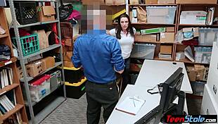 teen creditcard cheater caught by perverted mall cop