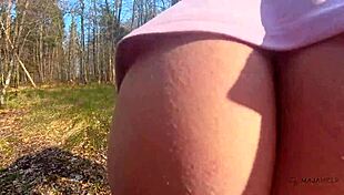 forest sex with a curvy chubby german milf - i couldn't hold back