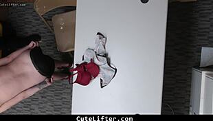 Suspected Thief Strips For Mall Cop's Search!