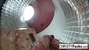 Behind the scenes shower fun with Christy and Dahlia.