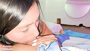 My friend and i watch hot videos, get excited, and end up fucking with creampie