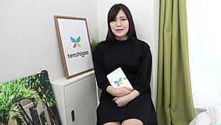 manami takashima shows her lovely shaved pussy in first on-camera masturbation and fingering show