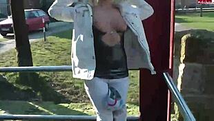 german blonde teen slut naked in public