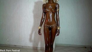 perfect shiny black body and oily skin