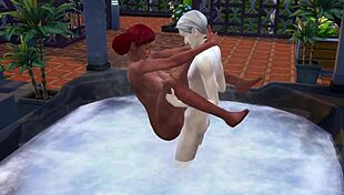 relaxing in the sims 4 bath with jacuzzi