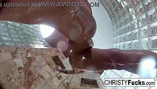 Behind the scenes shower fun with Christy and Dahlia.