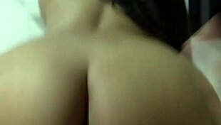 Big Ass Brunette Riding Cock Reverse Cowgirl