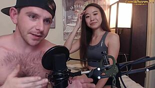 Cam Models Deliver Steamy Live Show with Petite Asian Blowjob Action