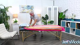 Old BBW Lady Lynn Gets Massage with Natural Tits