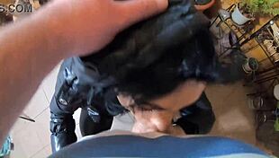 Milfycalla Covered In Cum On Black Leggings