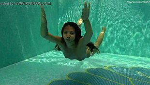 irina russaka, hot russian teen, looks stunning underwater in solo action