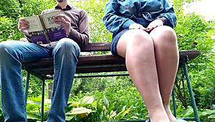 Curvy Milf In Pantyhose Pees Next To Me In Park