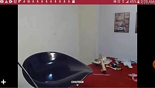 in this video, a mature colombian model performs on webcam