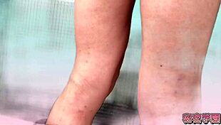 Masturbating In Miniskirt With Polka Dot Panties And Boots