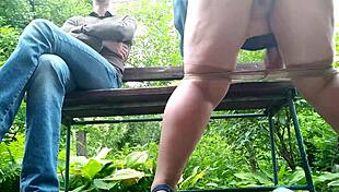 Curvy Milf In Pantyhose Pees Next To Me In Park