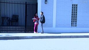 Kim Tao in Crotchless Panties Gets Monster Cock Massage and Blowjob!