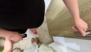 I fucked my online date in the bathroom. Risky public sex with Dia Ita, blowjob, lingerie.