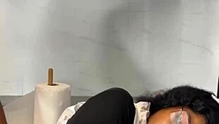 Ebony Maid Shakes Ass While Cleaning House