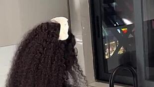 Ebony Maid Shakes Ass While Cleaning House