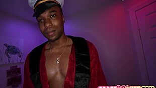 horny hotwife bunny is playing with another black boy's big cock while cheating