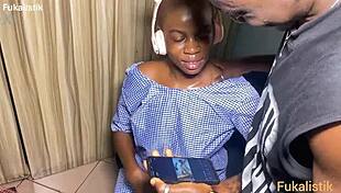 Naughty Ebony Student Rides BBC Teacher During Maths Homework Lesson