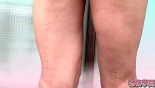 Masturbating In Miniskirt With Polka Dot Panties And Boots