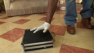 white babe gets wrapped in plastic and fucked by hung black