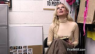 Blonde Burglar Caught Stealing Dildo in Office