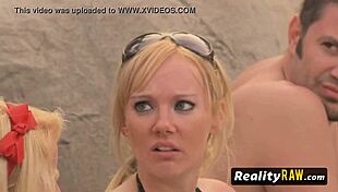 stunning swinger babes swap and suck cocks hard!