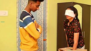 Indian bhabhi endures rough creampie sex on ranch