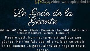 I-I can't believe I'm jerking off to this giantess's dildo in French audio, it's so macrophilia, you know?