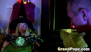 hey, check out this blonde teen 18+ reverse cowgirl riding an old stud