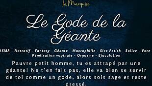 I-I can't believe I'm jerking off to this giantess's dildo in French audio, it's so macrophilia, you know?