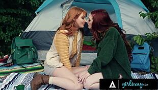 redhead lacy lennon and her neighbor have a secret affair during camping trip