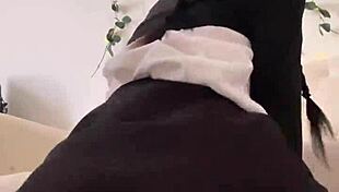 Petite Wednesday Addams Bounces Big Ass on Dildo