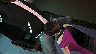 GTA 4 - Luis Gets a Steamy Blow Job from Asian Babe Kay Hartman at the Night Club. They Heat Up the Dance Floor!