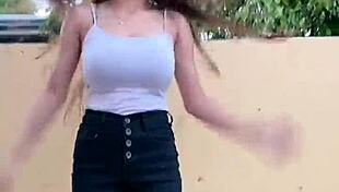 big tits boobs girl gets stroked and sucked in titstoker scene with hardcore action