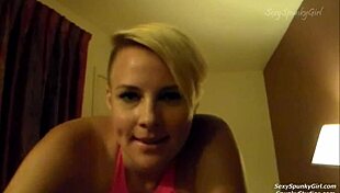 The sweaty amateur sucks my cock and jerks cum onto her face