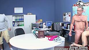 German Student Surprises With Threesome In Teacher's Room
