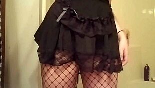 Goth Girl Drinks from a Mysterious Cup in Ritual Setting