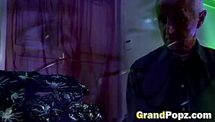 hey, check out this blonde teen 18+ reverse cowgirl riding an old stud