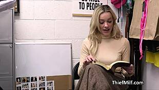 Blonde Burglar Caught Stealing Dildo in Office