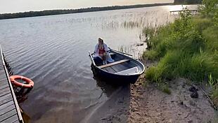 Outdoor Adventure With Hot Blonde In Fishnet