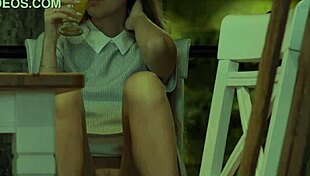 Innocent Beauty Shamefully Exposed Outdoors in Public