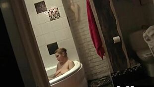 Dagfs Masturbates And Sucks Cock In Hot Bathtub, Blonde Amateur With Big Tits Gets Cumshot.